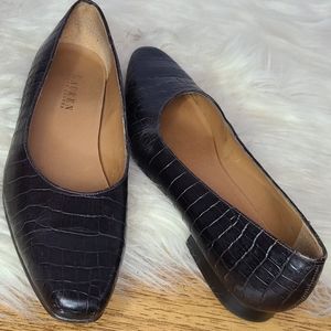 Vintage LAUREN Ralph Lauren brown leather flat 8.5